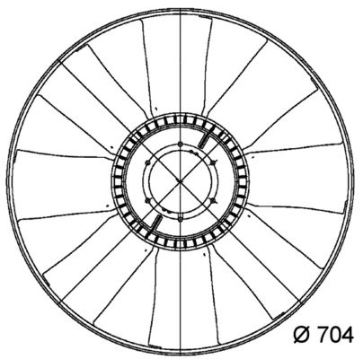 Paleta ventilator racire motor MAHLE CFW 9 000P