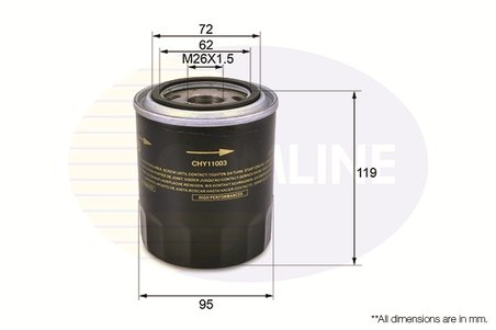 FILTRU ULEI COMLINE CHY11003 - Compatibil cu HYUNDAI, KIA, MAZDA