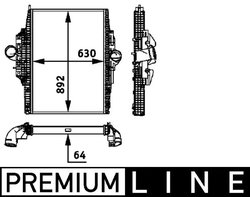 INTERCOOLER MAHLE CI 116 000P - Compatibil cu MERCEDES-BENZ