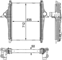 INTERCOOLER MAHLE CI 147 000P - Compatibil cu MAN