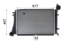 INTERCOOLER MAHLE CI 166 000P - Compatibil cu AUDI, SEAT, SKODA, VW