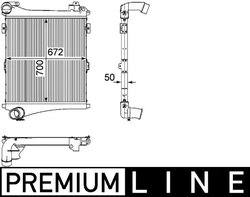 INTERCOOLER MAHLE CI 179 000P - Compatibil cu RENAULT TRUCKS, VOLVO