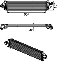 INTERCOOLER MAHLE CI 190 000P - Compatibil cu FORD, MAZDA