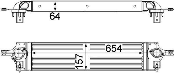 INTERCOOLER MAHLE CI 201 000P - Compatibil cu NISSAN, RENAULT