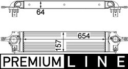 INTERCOOLER MAHLE CI 201 000P - Compatibil cu NISSAN, RENAULT