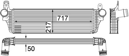 INTERCOOLER MAHLE CI 242 000P - Compatibil cu VW