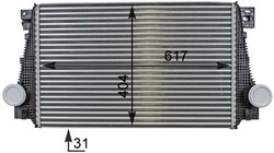 INTERCOOLER MAHLE CI 29 000P - Compatibil cu VW