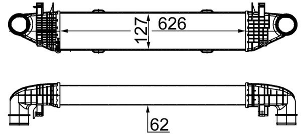 INTERCOOLER MAHLE CI 359 000S - Compatibil cu MERCEDES-BENZ, MERCEDES-BENZ (BBDC)