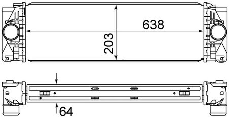 INTERCOOLER MAHLE CI 369 000S - Compatibil cu MERCEDES-BENZ, VW