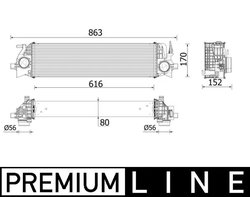 Intercooler MAHLE CI 554 000P