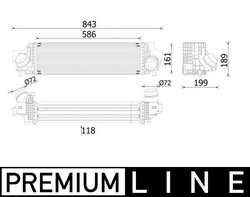 INTERCOOLER MAHLE CI 610 000P - Compatibil cu BMW, MINI