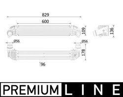 INTERCOOLER MAHLE CI 615 000P - Compatibil cu OPEL, VAUXHALL