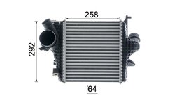 INTERCOOLER MAHLE CI 640 000P - Compatibil cu AUDI, PORSCHE, VW