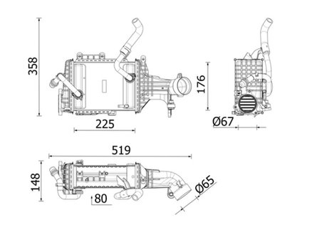 INTERCOOLER MAHLE CI 665 000P - Compatibil cu MERCEDES-BENZ
