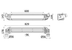 INTERCOOLER MAHLE CI 668 000P - Compatibil cu OPEL, VAUXHALL