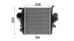 INTERCOOLER MAHLE CI 672 000P - Compatibil cu AUDI, VW