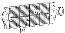 INTERCOOLER MAHLE CI 80 000P - Compatibil cu VW