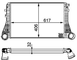 INTERCOOLER MAHLE CI 83 000P - Compatibil cu AUDI, SEAT, SKODA, VW