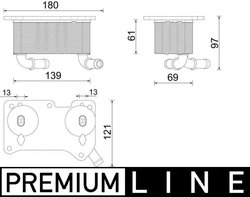 RADIATOR ULEI / TERMOFLOT MAHLE CLC 294 000P - Compatibil cu VOLVO