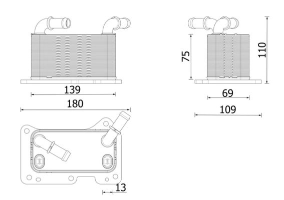 RADIATOR ULEI / TERMOFLOT MAHLE CLC 323 000P - Compatibil cu VOLVO