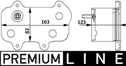 RADIATOR ULEI / TERMOFLOT MAHLE CLC 61 000P - Compatibil cu PORSCHE