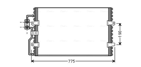 RADIATOR CLIMATIZARE AVA QUALITY COOLING CN5093 - Compatibil cu CITROEN, FIAT, LANCIA, PEUGEOT