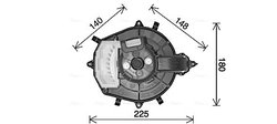 VENTILATOR HABITACLU AVA QUALITY COOLING CN8316 - Compatibil cu CITROEN, PEUGEOT