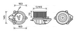 VENTILATOR HABITACLU AVA QUALITY COOLING CN8515 - Compatibil cu CITROEN, PEUGEOT