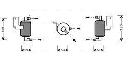 USCATOR AER CONDITIONAT AVA QUALITY COOLING CND186 - Compatibil cu CITROEN, PEUGEOT