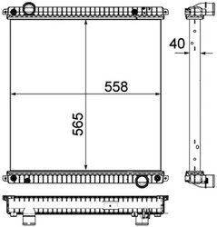 RADIATOR RACIRE MOTOR MAHLE CR 1046 000P - Compatibil cu IVECO