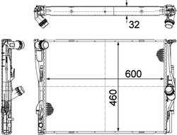 Radiator racire motor MAHLE CR 1089 000P