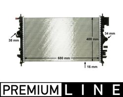 RADIATOR RACIRE MOTOR MAHLE CR 1099 000P - Compatibil cu OPEL, SAAB, VAUXHALL
