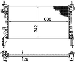 RADIATOR RACIRE MOTOR MAHLE CR 1120 000P - Compatibil cu CITROEN, FIAT, PEUGEOT
