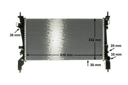 RADIATOR RACIRE MOTOR MAHLE CR 1120 000P - Compatibil cu CITROEN, FIAT, PEUGEOT