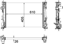 RADIATOR RACIRE MOTOR MAHLE CR 1178 000P - Compatibil cu ALFA ROMEO