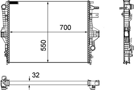 Radiator racire motor MAHLE CR 1184 000P