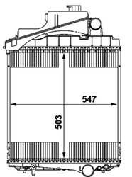 RADIATOR RACIRE MOTOR MAHLE CR 1729 000P - Compatibil cu JOHN DEERE