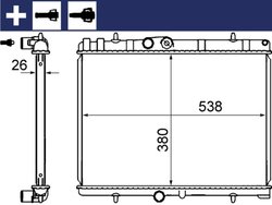 Radiator racire motor MAHLE CR 2014 000S