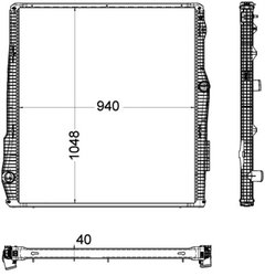 RADIATOR RACIRE MOTOR MAHLE CR 2094 000P - Compatibil cu SCANIA