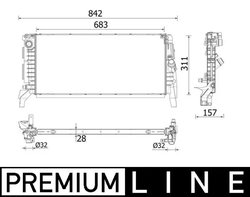 RADIATOR RACIRE MOTOR MAHLE CR 2201 000P - Compatibil cu BMW, MINI