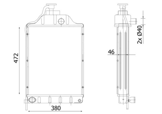 Radiator racire motor MAHLE CR 2304 000P