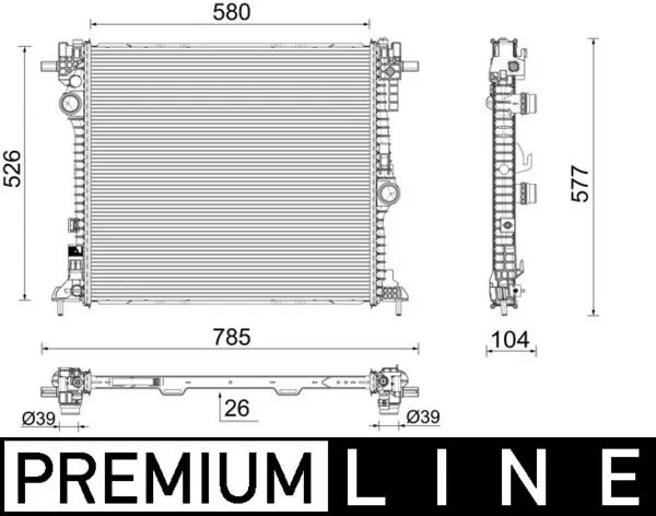 Radiator racire motor MAHLE CR 2587 000P