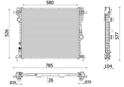 Radiator racire motor MAHLE CR 2599 000P