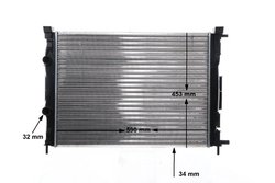 RADIATOR RACIRE MOTOR MAHLE CR 41 000S - Compatibil cu RENAULT