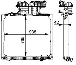 Radiator racire motor MAHLE CR 702 000P