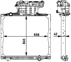 Radiator racire motor MAHLE CR 770 000P