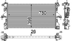 Radiator racire motor MAHLE CR 808 000P