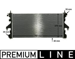 RADIATOR RACIRE MOTOR MAHLE CR 887 000P - Compatibil cu CITROEN, FIAT, PEUGEOT