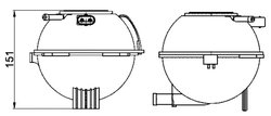 VAS EXPANSIUNE LICHID RACIRE MAHLE CRT 22 000S - Compatibil cu AUDI, BMW, MAN, SEAT, SKODA, VW