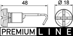 SURUB, BUSON RADIATOR MAHLE CRX 49 000P - Compatibil cu PORSCHE